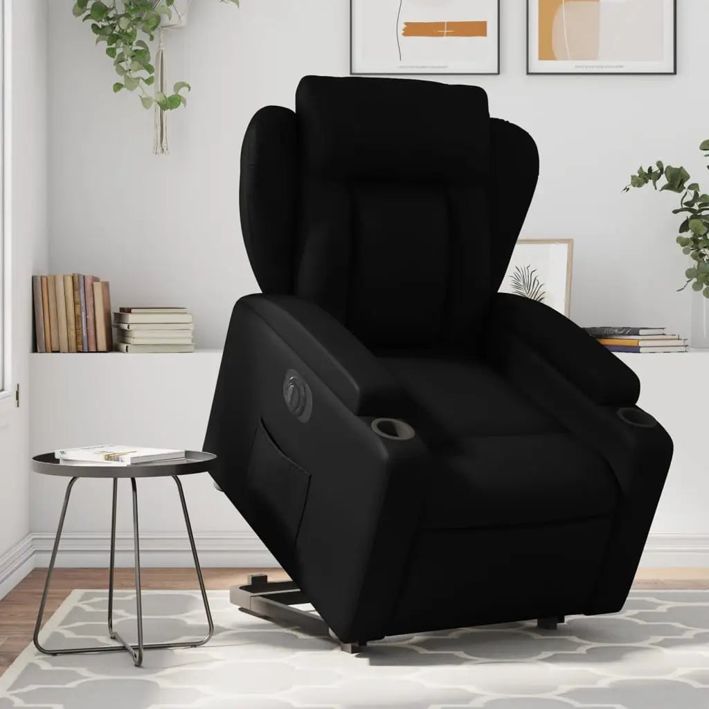 Fauteuil inclinable électrique noir similicuir - XIOS