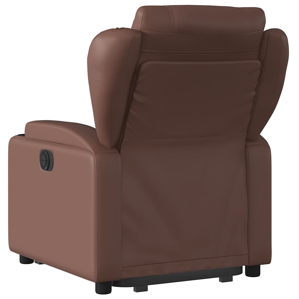 Fauteuil inclinable électrique marron similicuir - XIOS