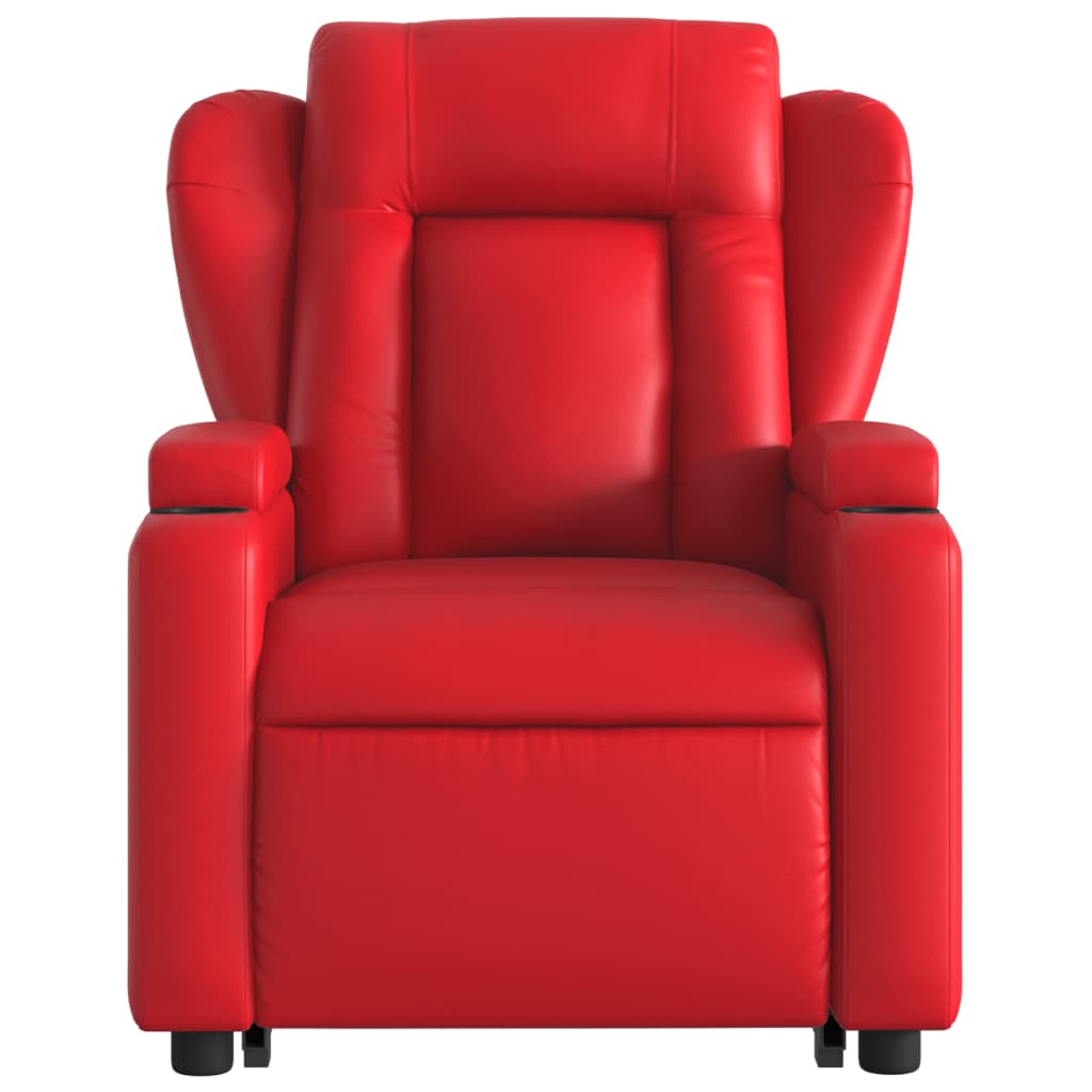 Fauteuil inclinable électrique rouge similicuir - XIOS