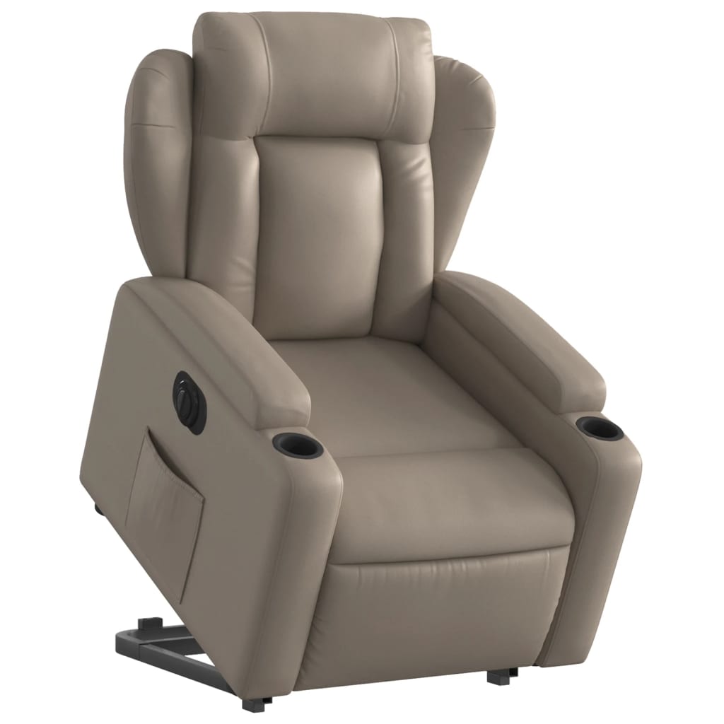 Fauteuil inclinable électrique cappuccino similicuir - XIOS