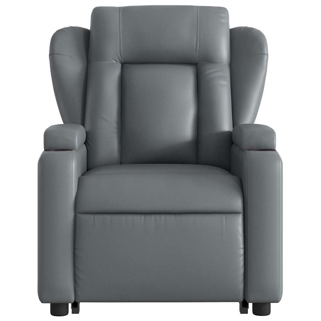 Fauteuil inclinable de massage électrique gris similicuir - XIOS