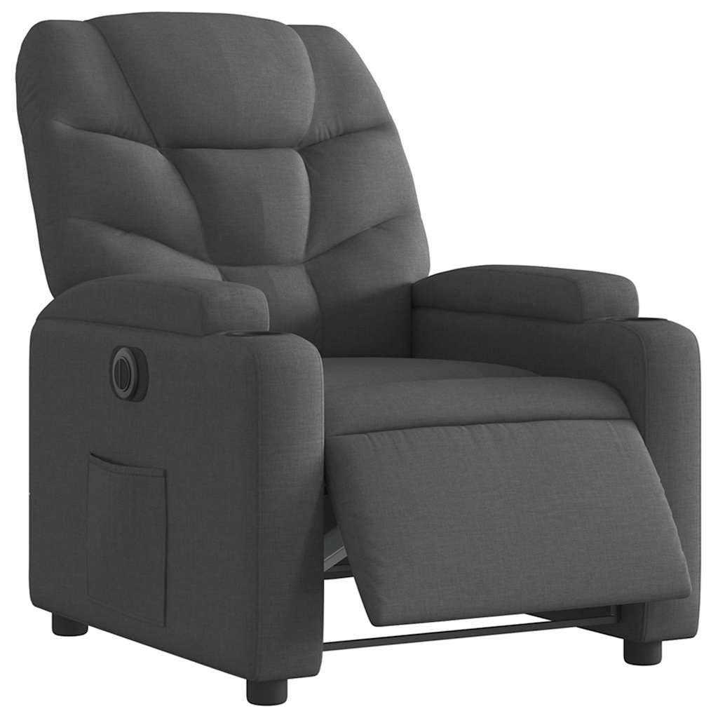 Fauteuil inclinable électrique Gris foncé Tissu - XIOS