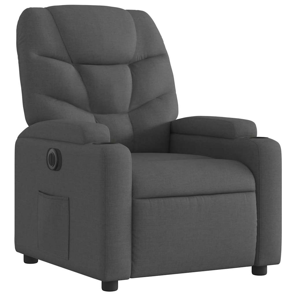 Fauteuil inclinable électrique Gris foncé Tissu - XIOS