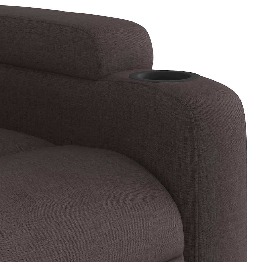 Fauteuil inclinable électrique Marron foncé Tissu - XIOS