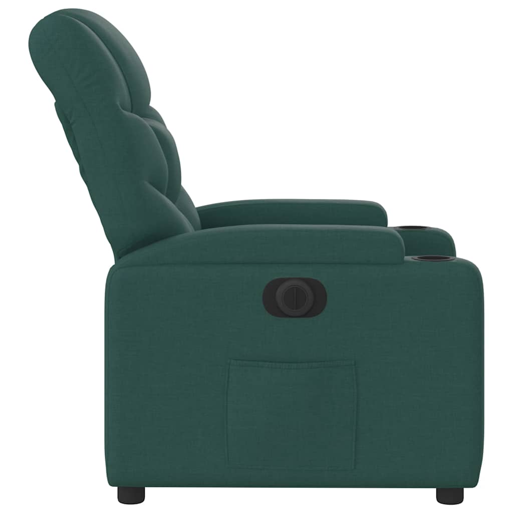 Fauteuil inclinable électrique Vert foncé Tissu - XIOS
