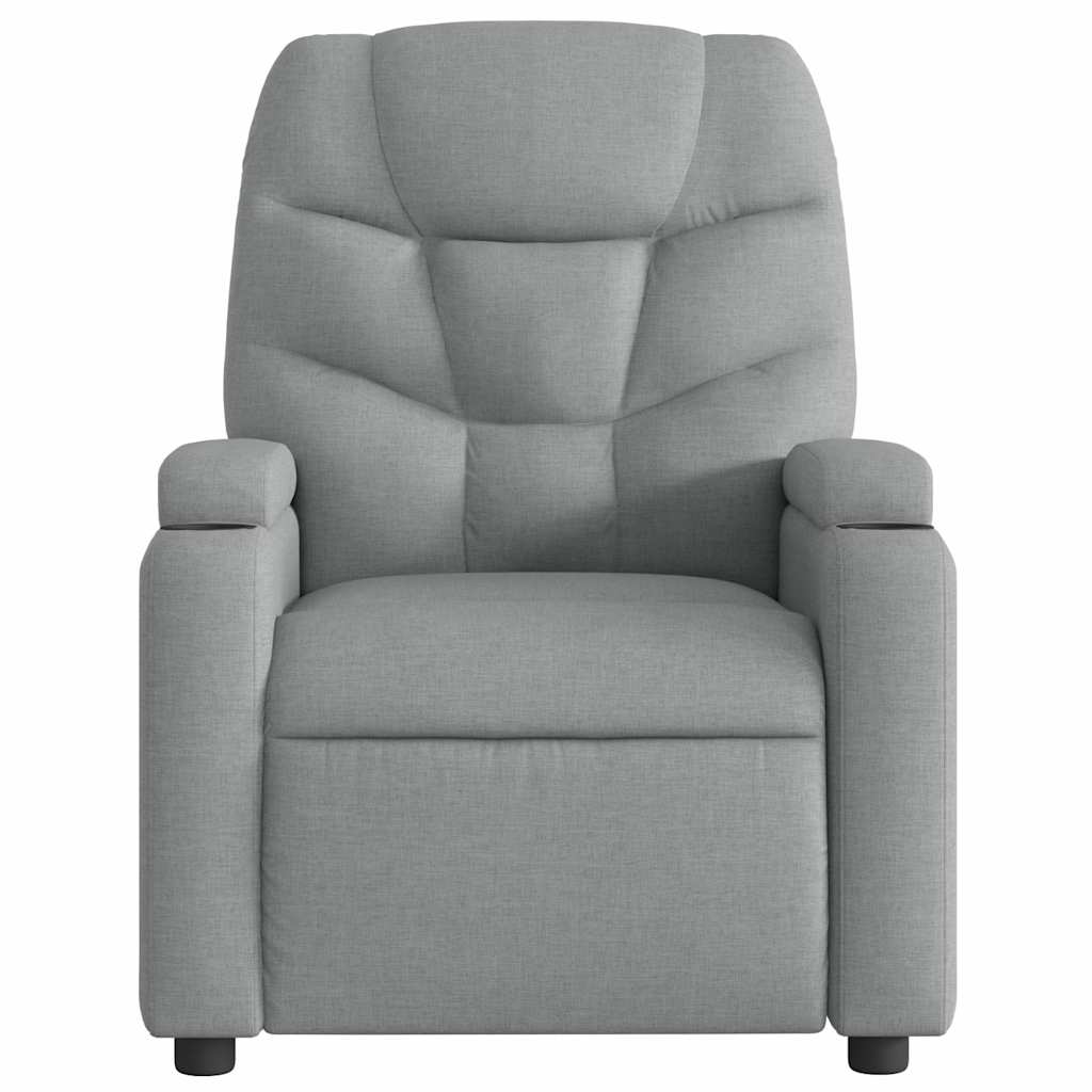 Fauteuil de massage inclinable électrique gris clair tissu - XIOS