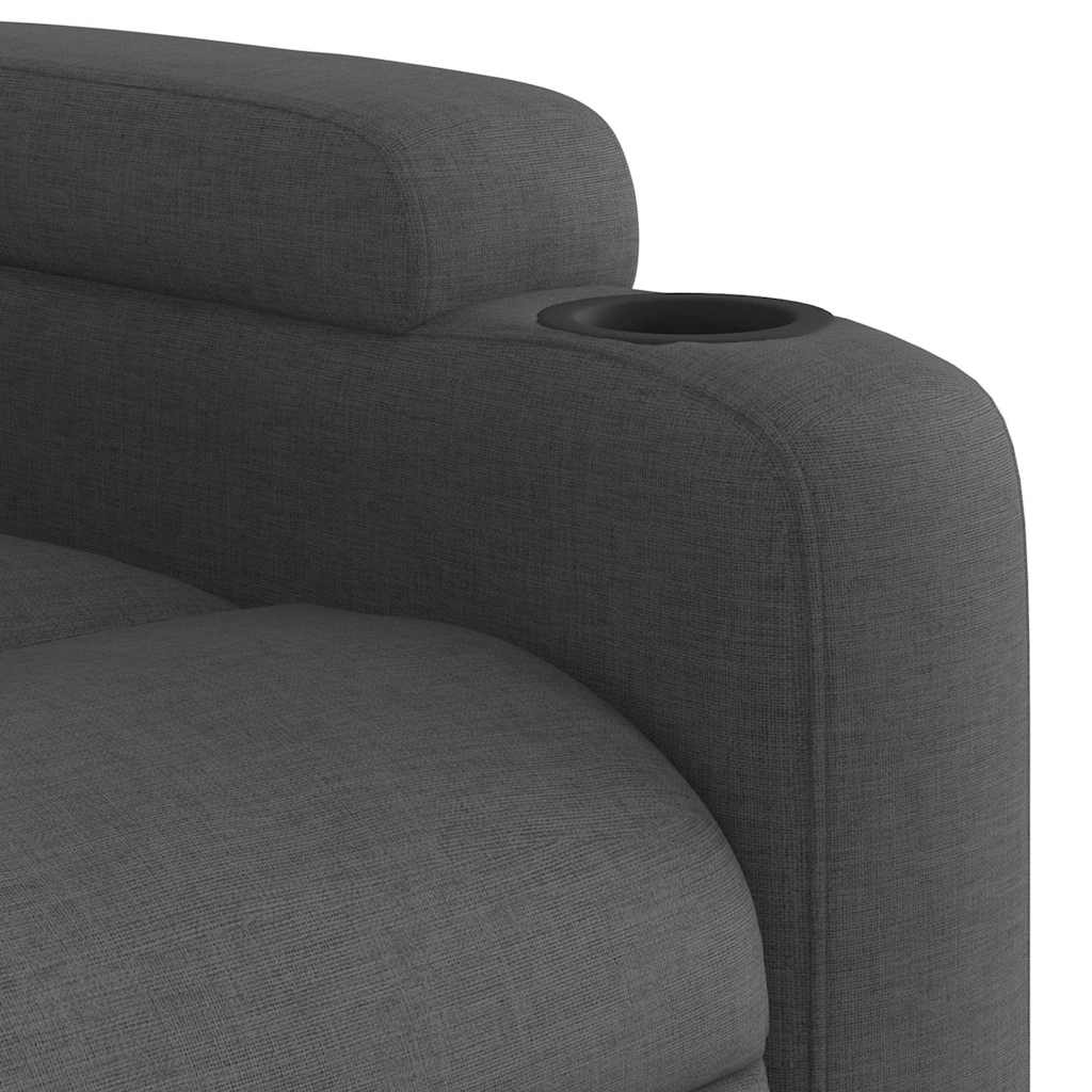 Fauteuil inclinable de massage électrique gris foncé tissu - XIOS