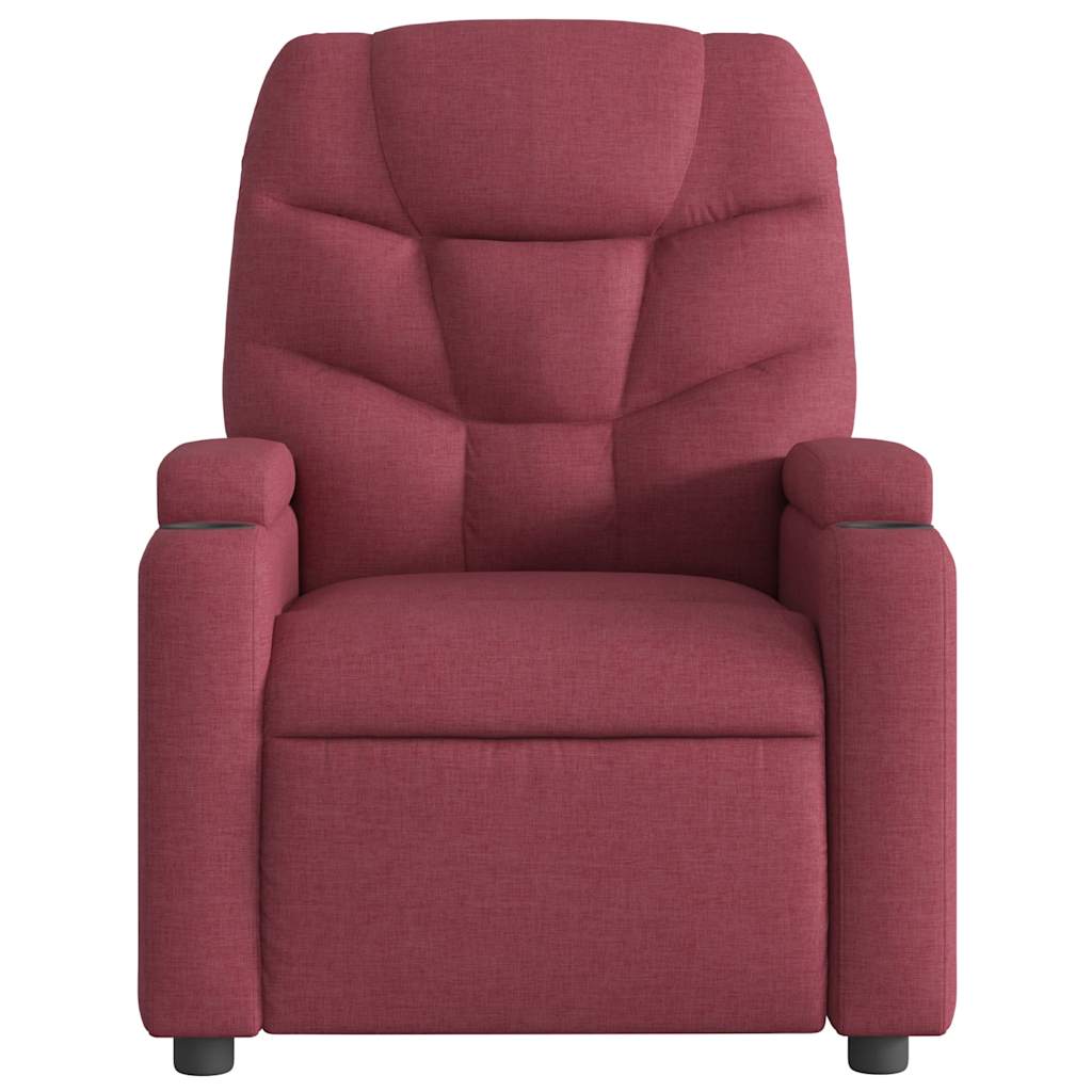 Fauteuil de massage inclinable électrique Rouge bordeaux Tissu - XIOS