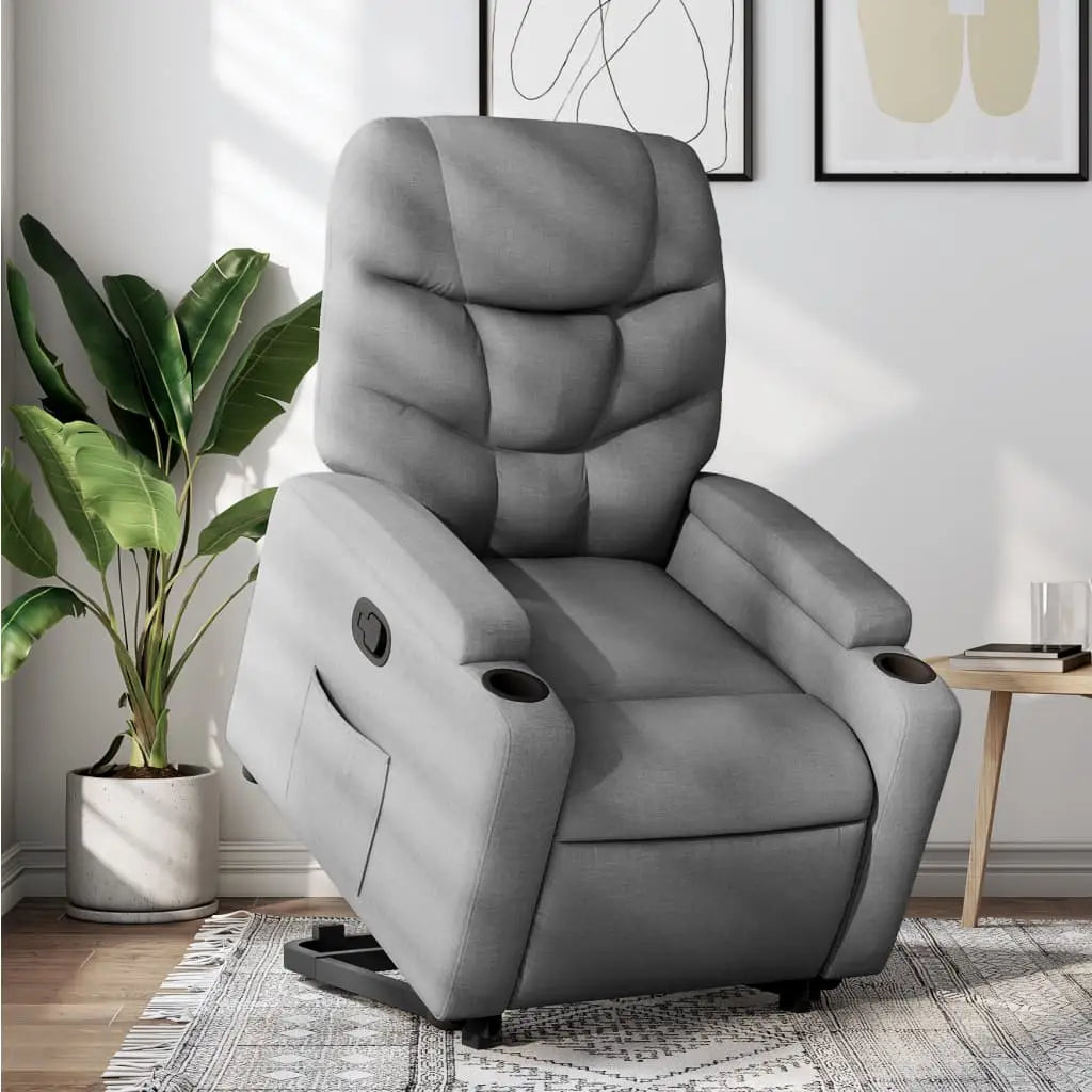 Fauteuil inclinable Gris clair Tissu - XIOS