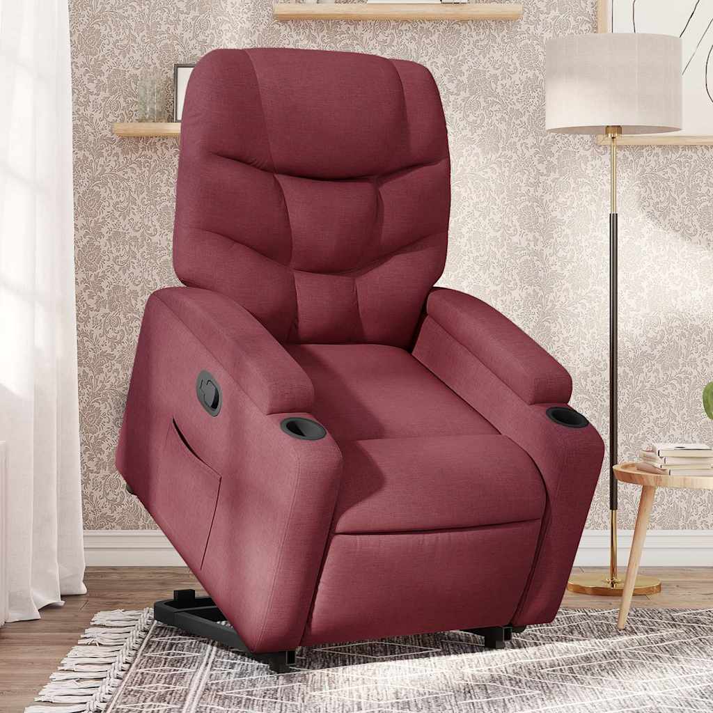 Fauteuil inclinable rouge bordeaux tissu - XIOS
