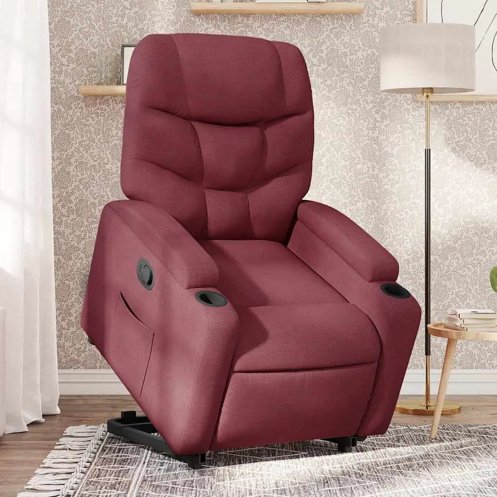 Fauteuil inclinable rouge bordeaux tissu - XIOS