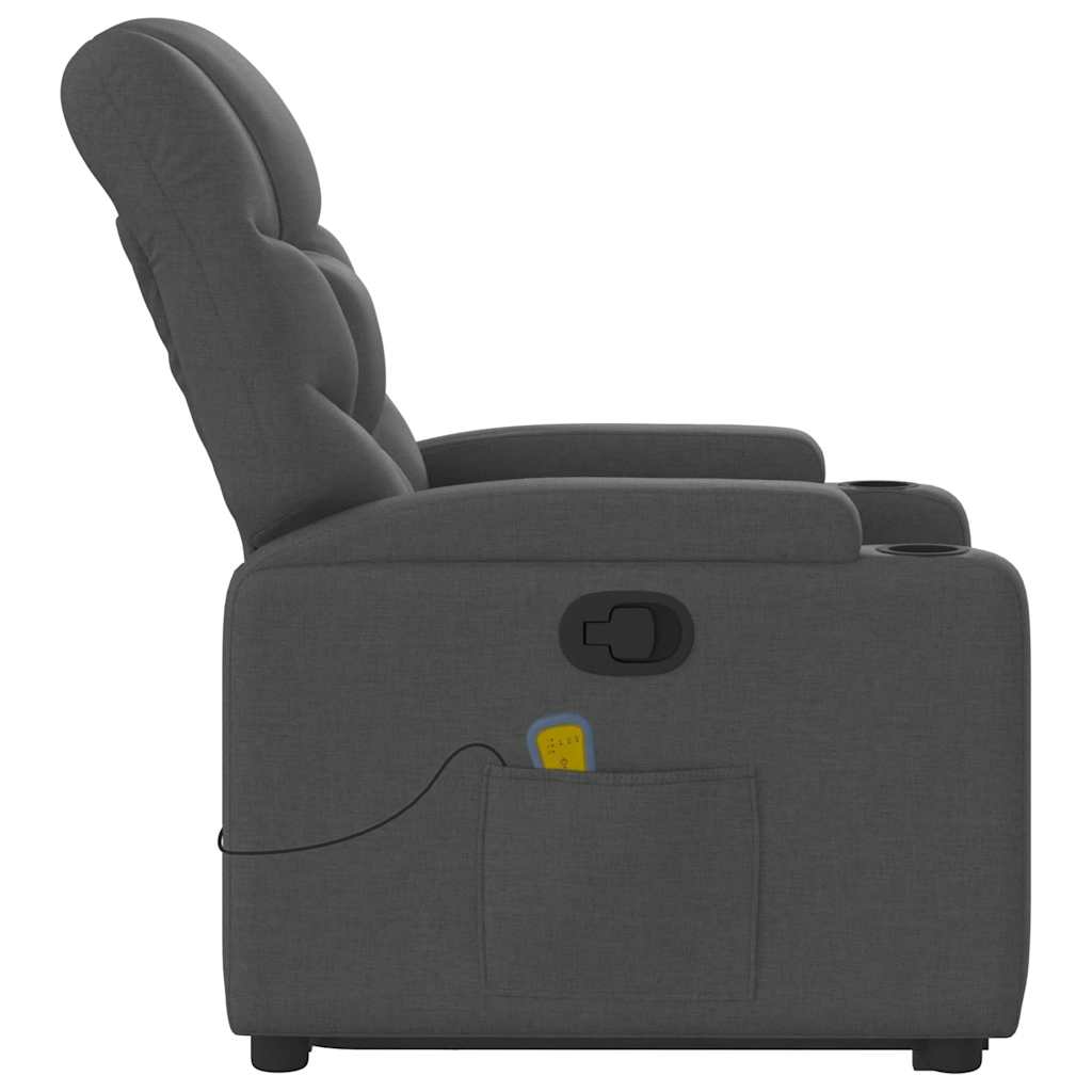 Fauteuil de massage inclinable Gris foncé Tissu - XIOS