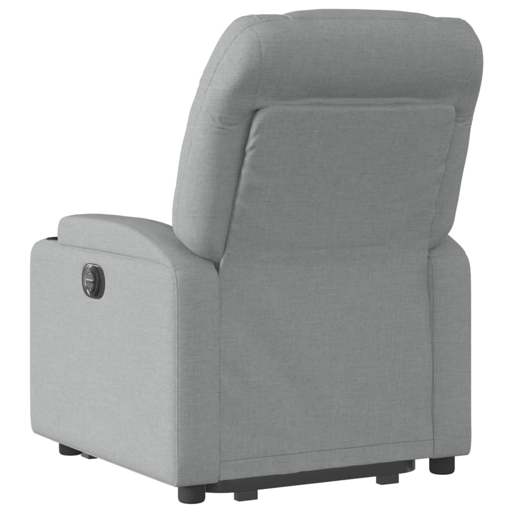 Fauteuil inclinable électrique gris clair tissu - XIOS