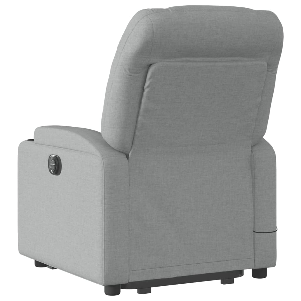 Fauteuil inclinable de massage électrique Gris clair Tissu - XIOS