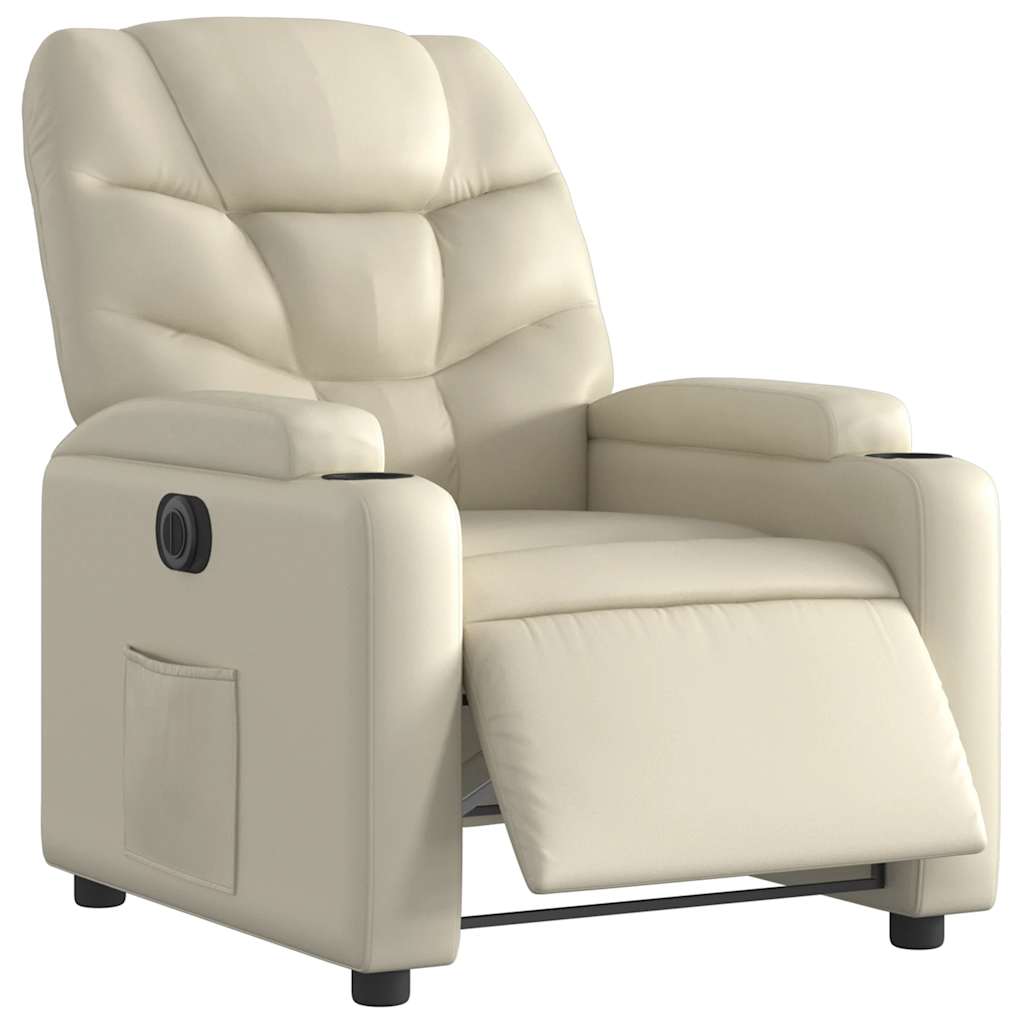 Fauteuil inclinable électrique Crème Similicuir - XIOS