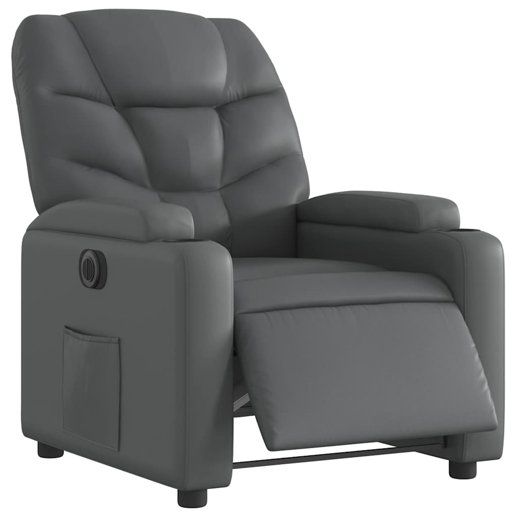 Fauteuil inclinable électrique Gris Similicuir - XIOS