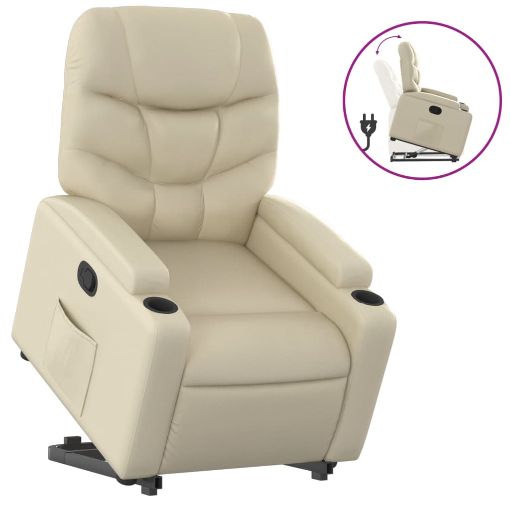 Fauteuil inclinable Crème Similicuir - XIOS