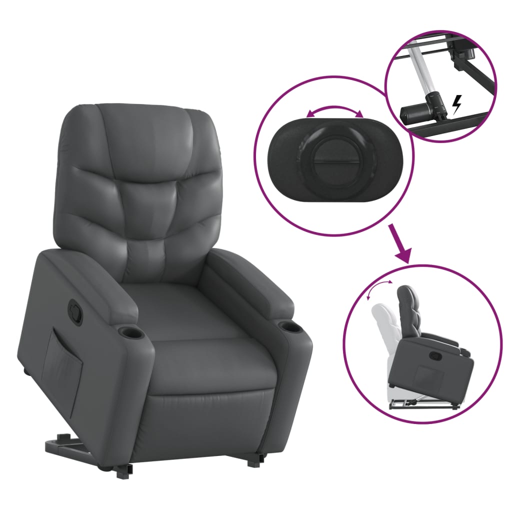 Fauteuil inclinable Gris Similicuir - XIOS