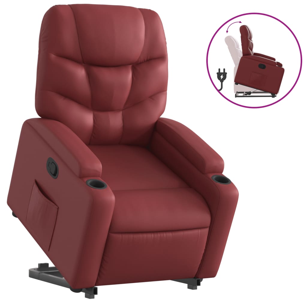 Fauteuil inclinable Rouge bordeaux Similicuir - XIOS