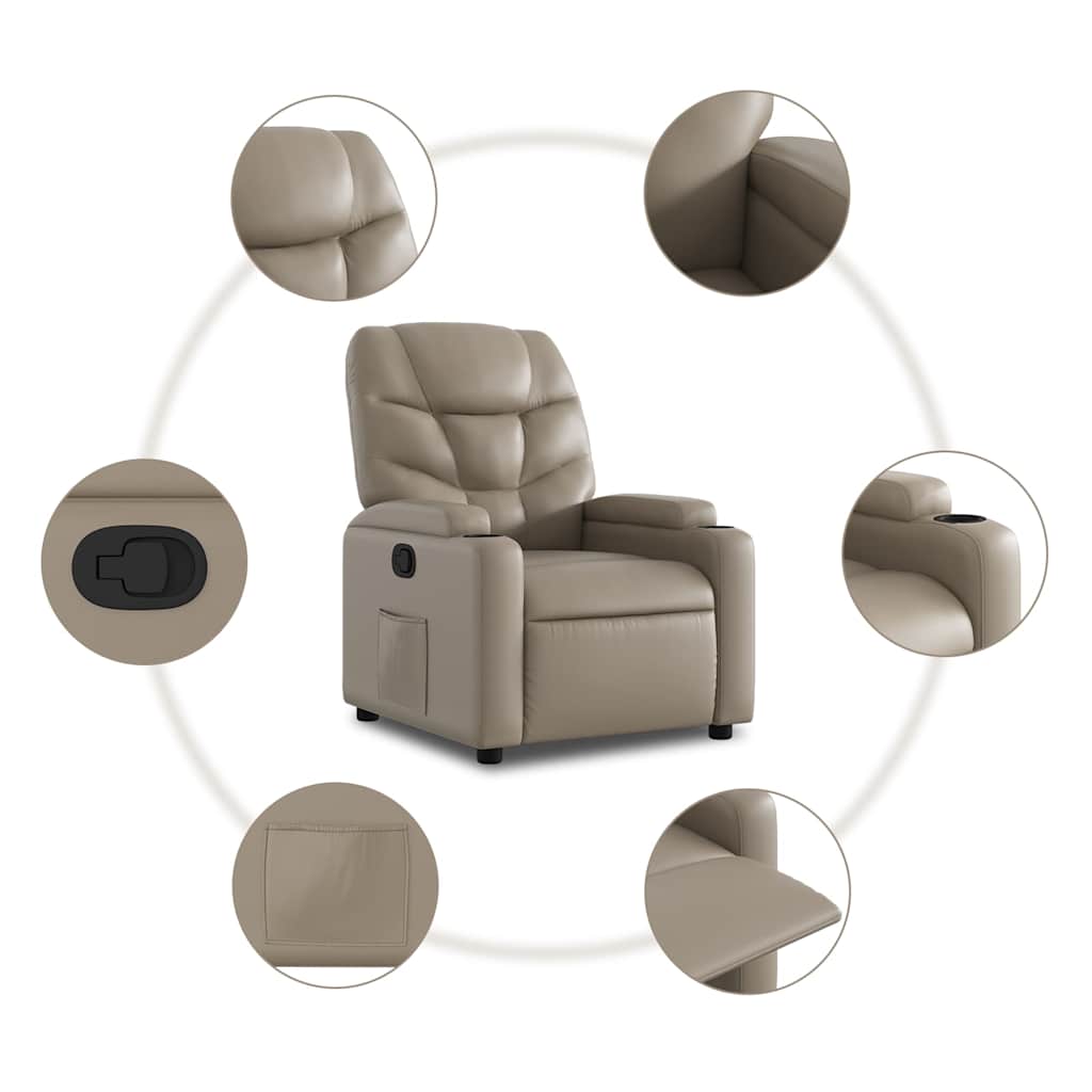 Fauteuil inclinable Cappuccino Similicuir - XIOS