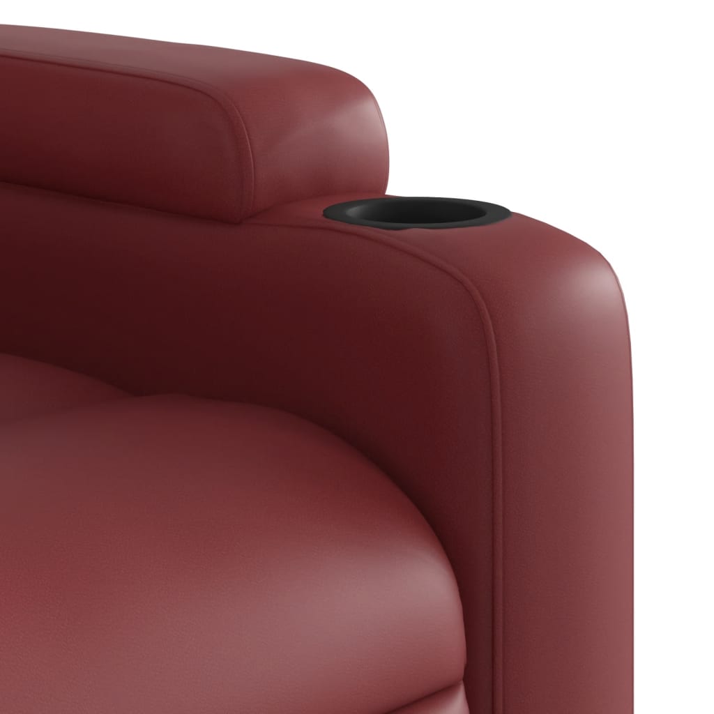 Fauteuil inclinable de massage Rouge bordeaux Similicuir - XIOS