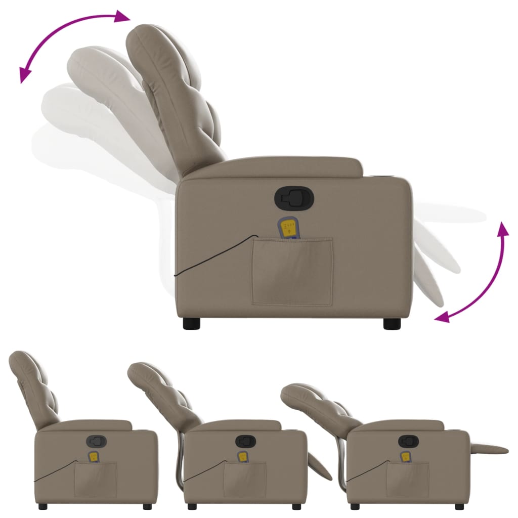 Fauteuil inclinable de massage Cappuccino Similicuir - XIOS