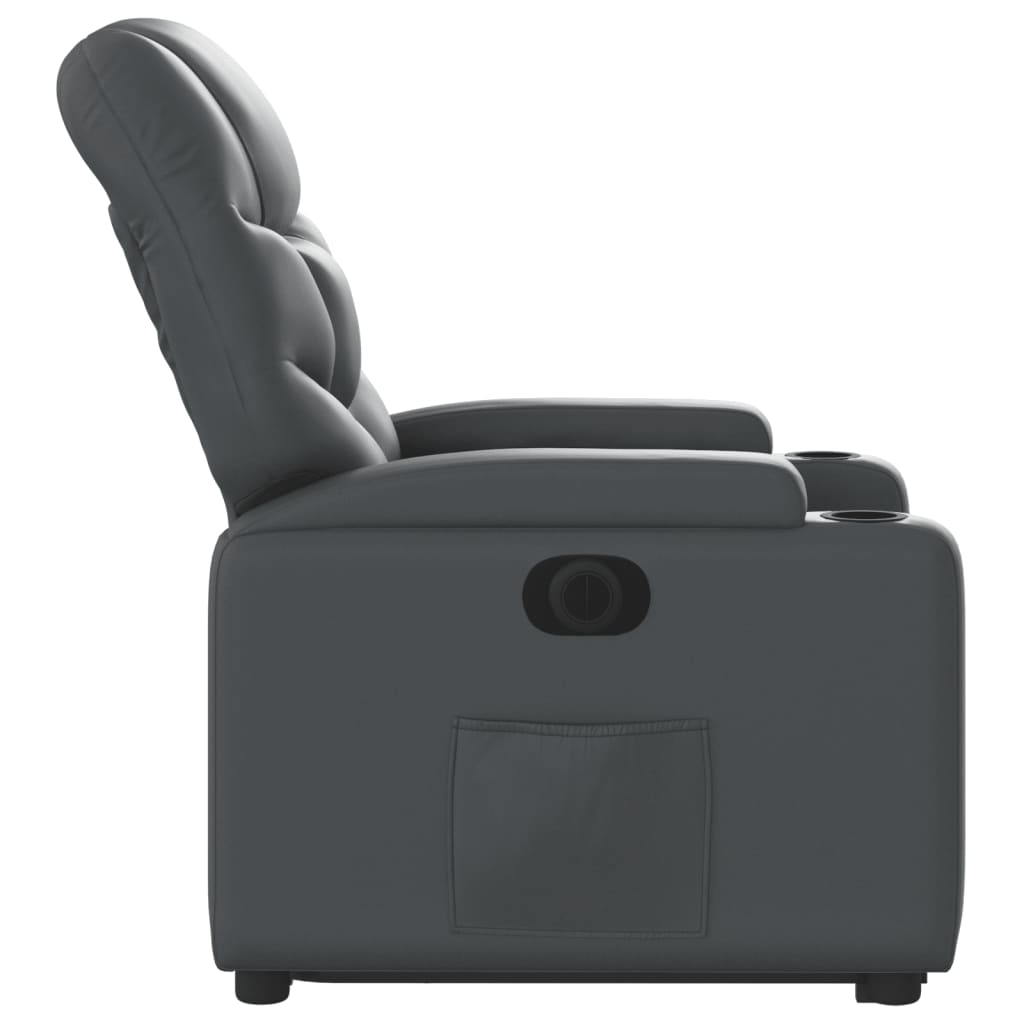 Fauteuil inclinable électrique gris similicuir - XIOS