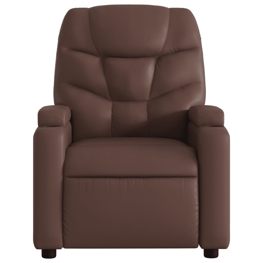 Fauteuil inclinable de massage électrique marron similicuir - XIOS
