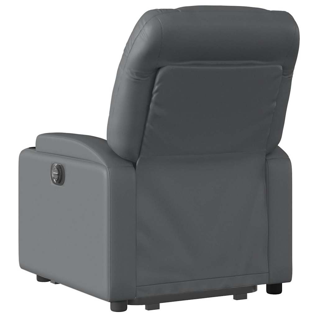 Fauteuil inclinable de massage électrique gris similicuir - XIOS