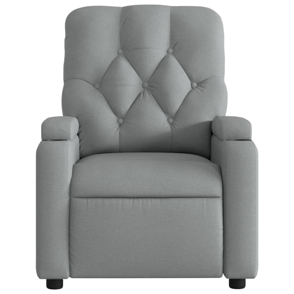 Fauteuil inclinable électrique Gris clair Tissu - XIOS