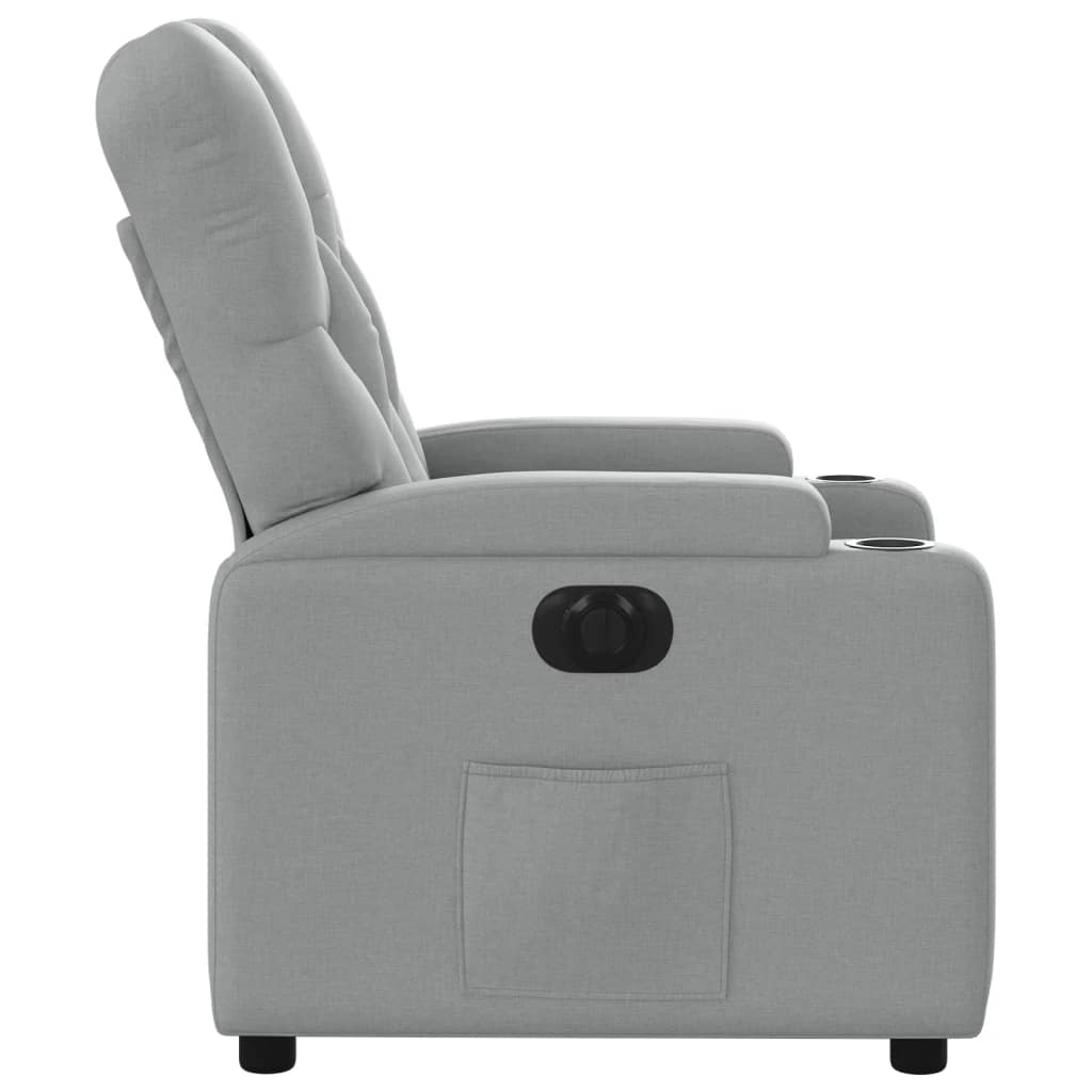 Fauteuil inclinable électrique Gris clair Tissu - XIOS