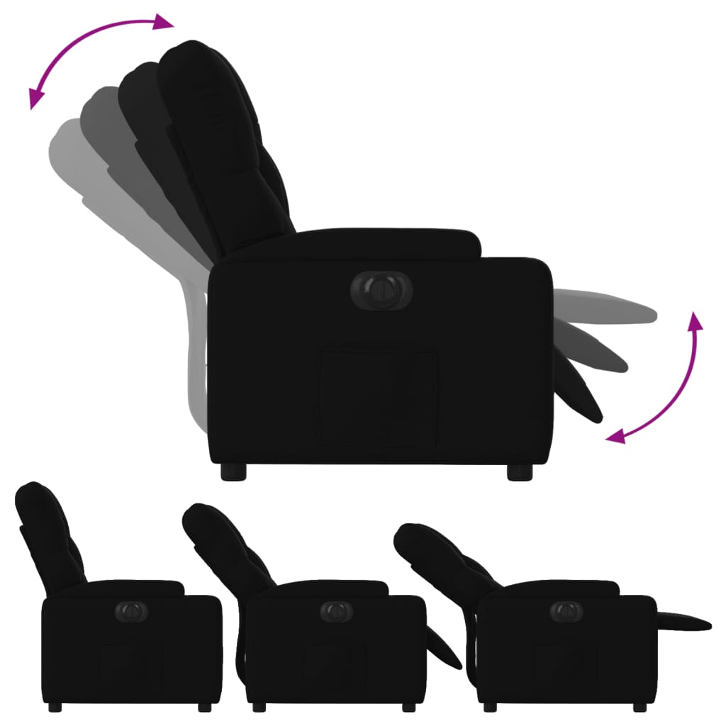 Fauteuil inclinable électrique Noir Tissu - XIOS