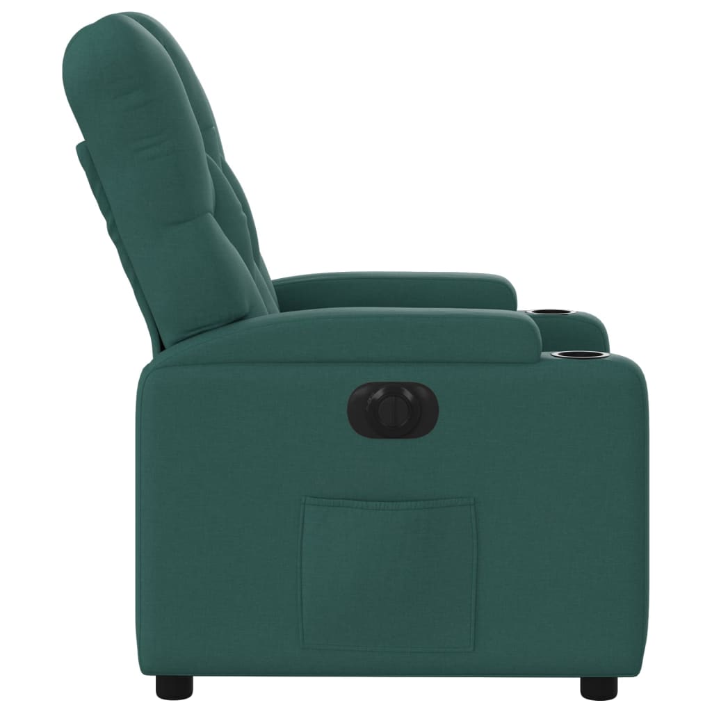 Fauteuil inclinable électrique Vert foncé Tissu - XIOS