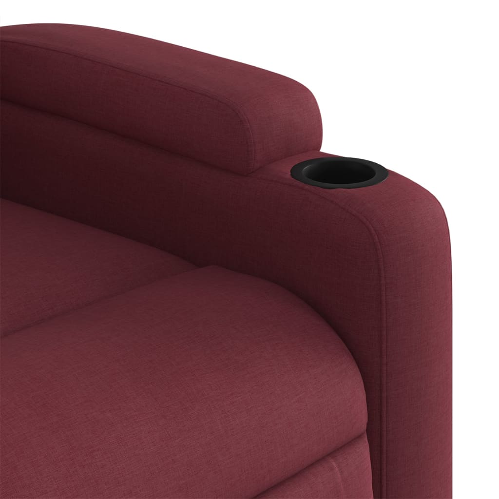 Fauteuil de massage inclinable électrique Rouge bordeaux Tissu - XIOS