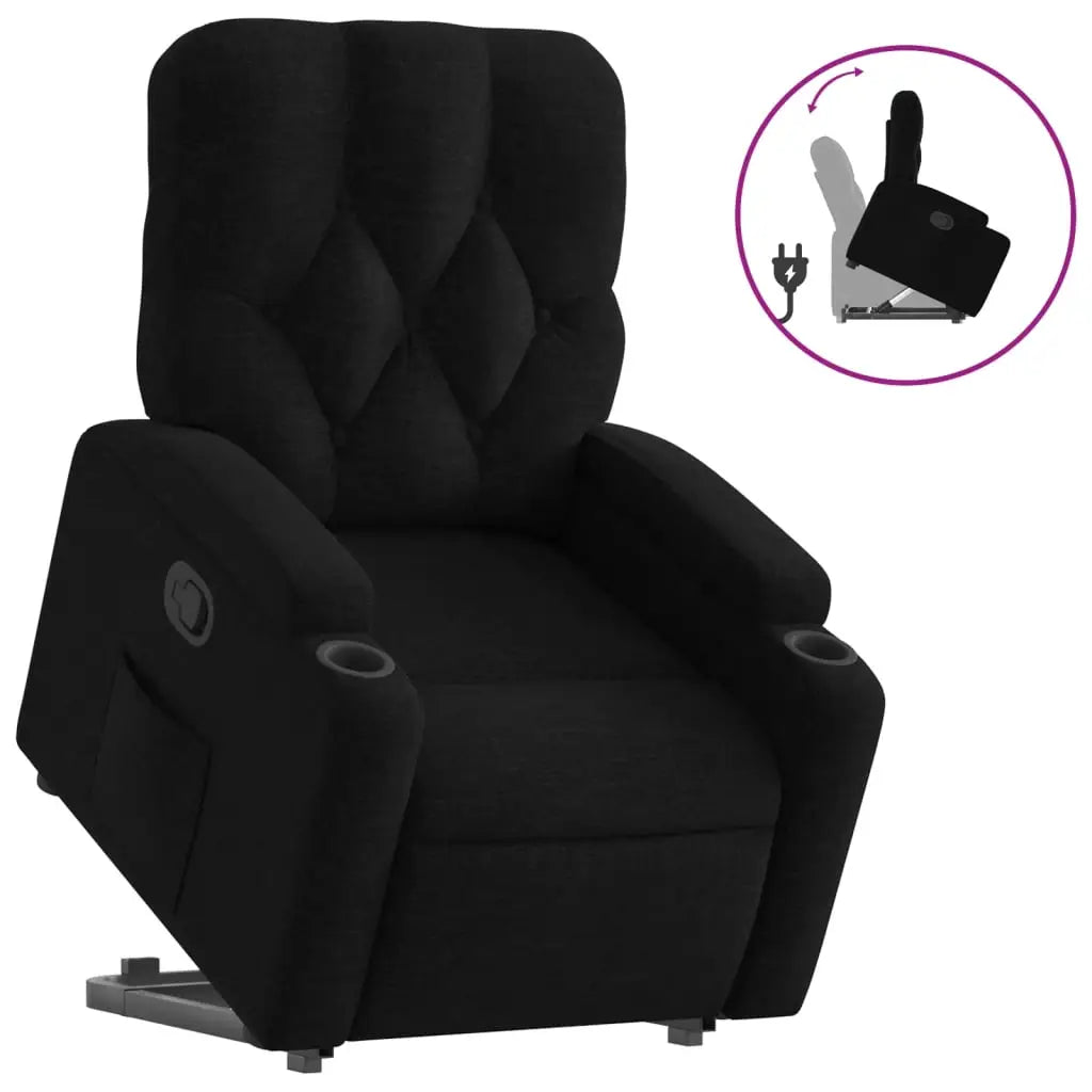 Fauteuil inclinable noir tissu - XIOS