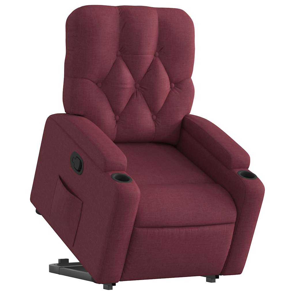 Fauteuil inclinable rouge bordeaux tissu - XIOS