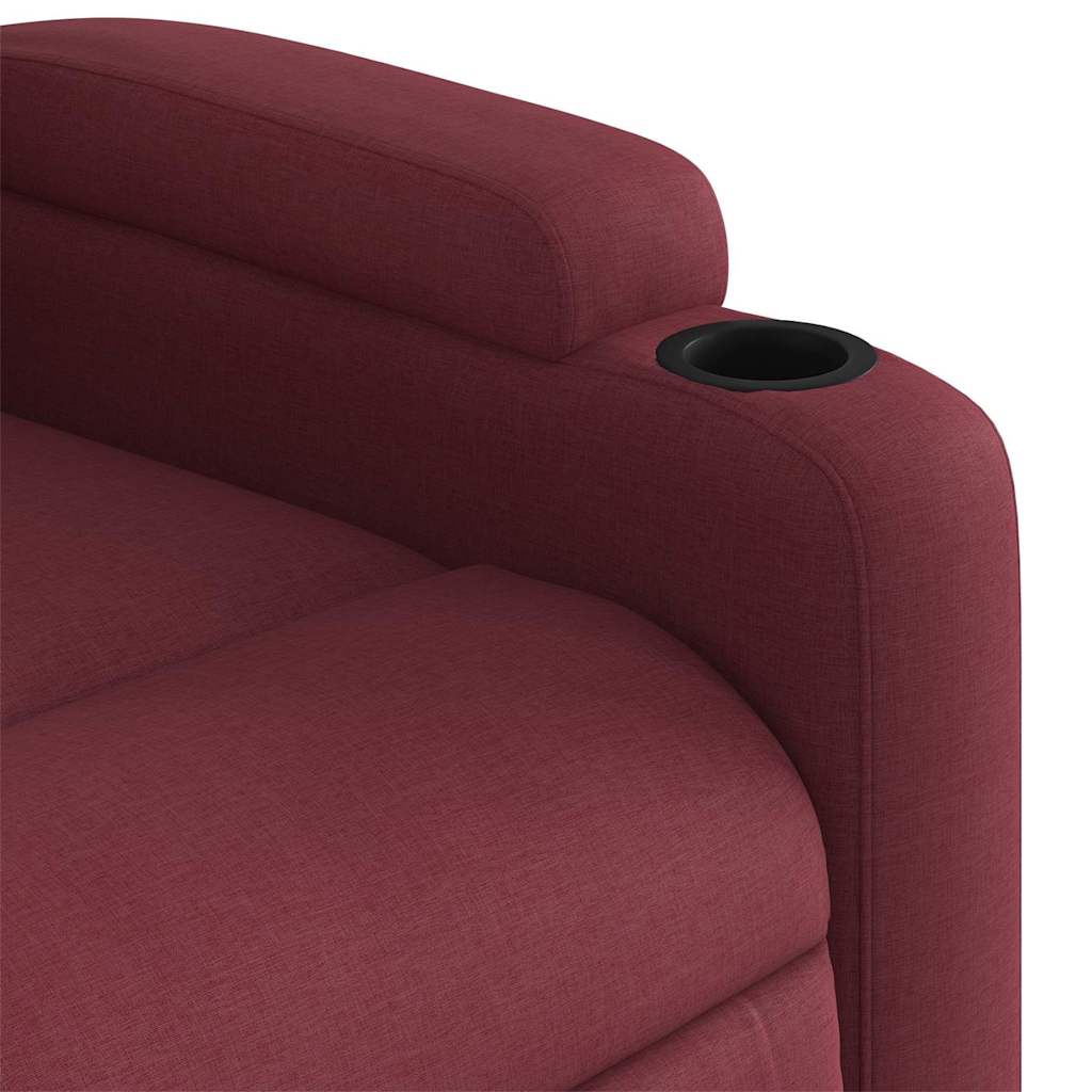 Fauteuil inclinable rouge bordeaux tissu - XIOS