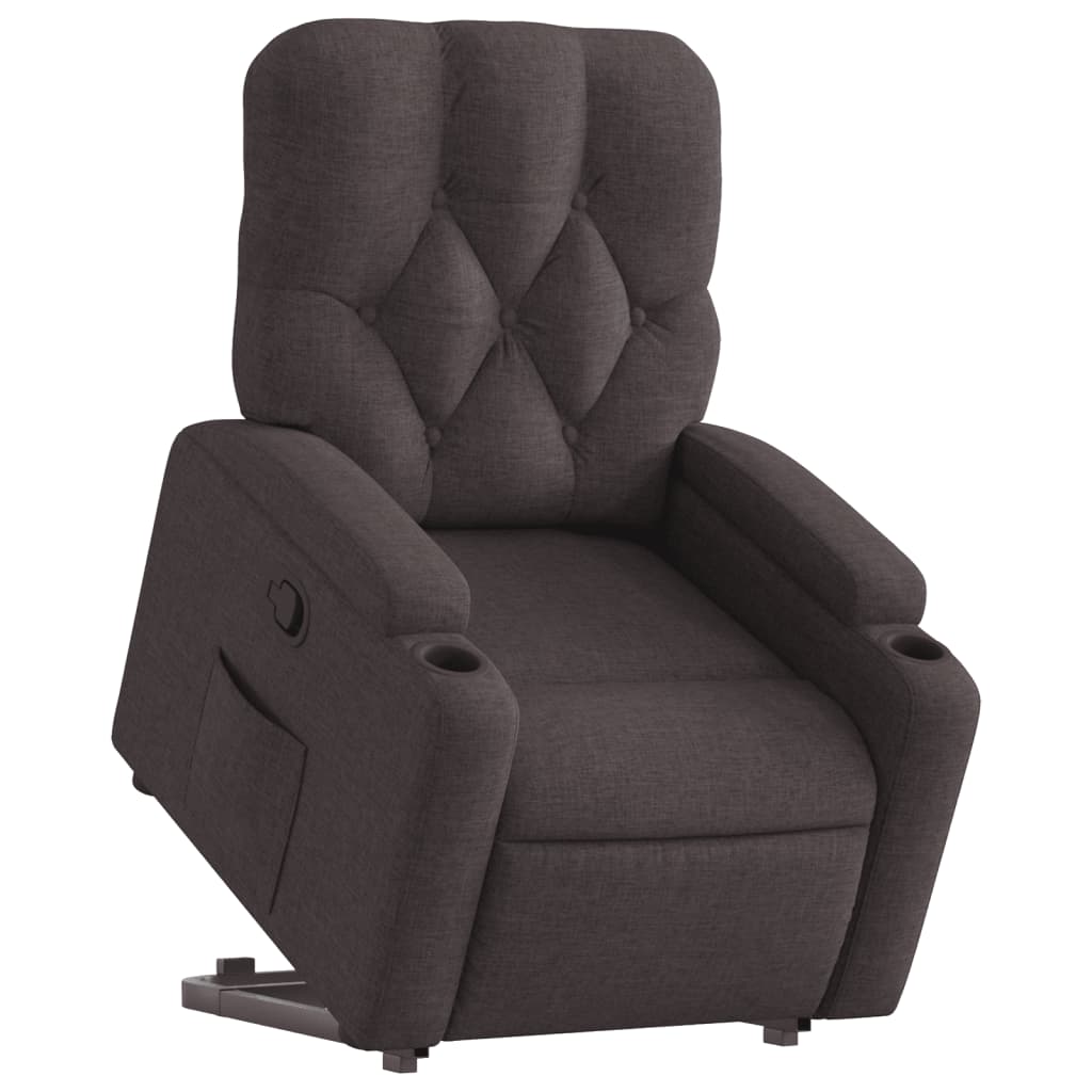 Fauteuil inclinable marron foncé tissu - XIOS