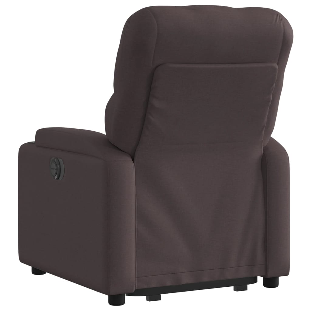 Fauteuil inclinable marron foncé tissu - XIOS
