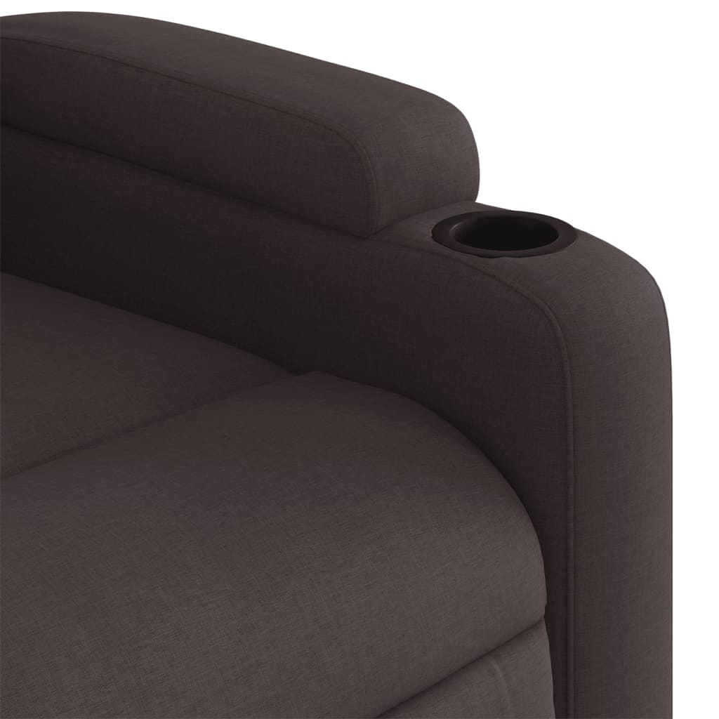 Fauteuil inclinable marron foncé tissu - XIOS