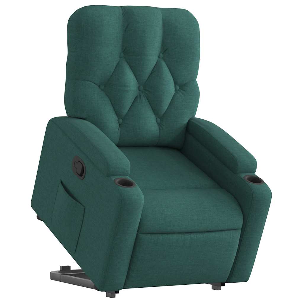 Fauteuil inclinable vert foncé tissu - XIOS