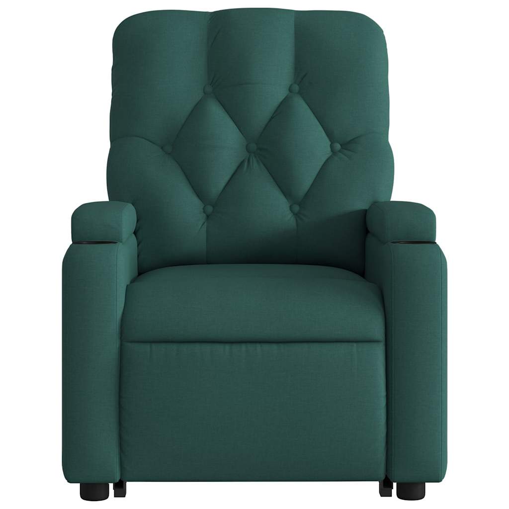Fauteuil inclinable vert foncé tissu - XIOS