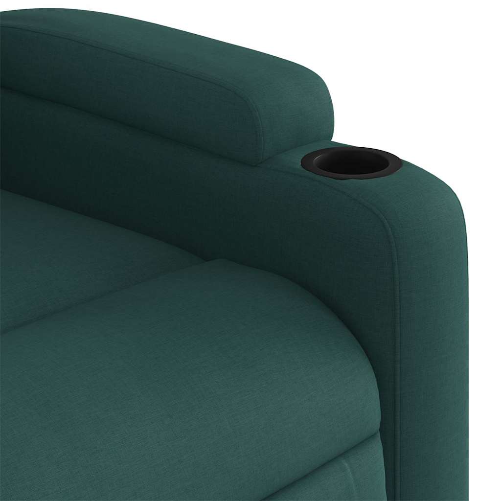 Fauteuil inclinable vert foncé tissu - XIOS