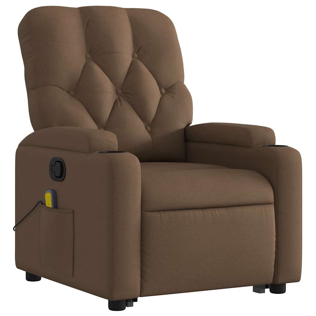 Fauteuil de massage inclinable Marron Tissu - XIOS