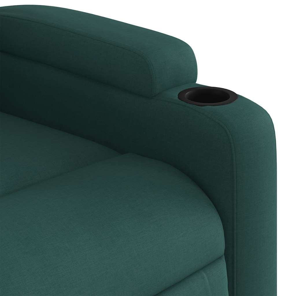 Fauteuil inclinable de massage Vert foncé Tissu - XIOS