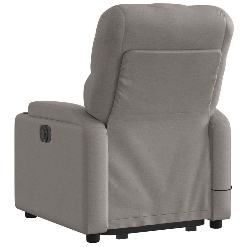 Fauteuil inclinable de massage Taupe Tissu Fauteuils vidaXL   