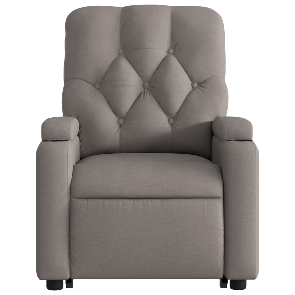 Fauteuil inclinable de massage Taupe Tissu Fauteuils vidaXL   