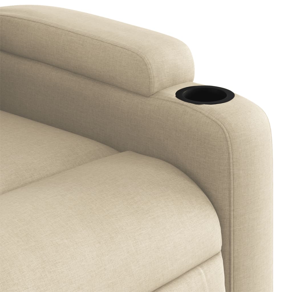 Fauteuil inclinable de massage Crème Tissu - XIOS