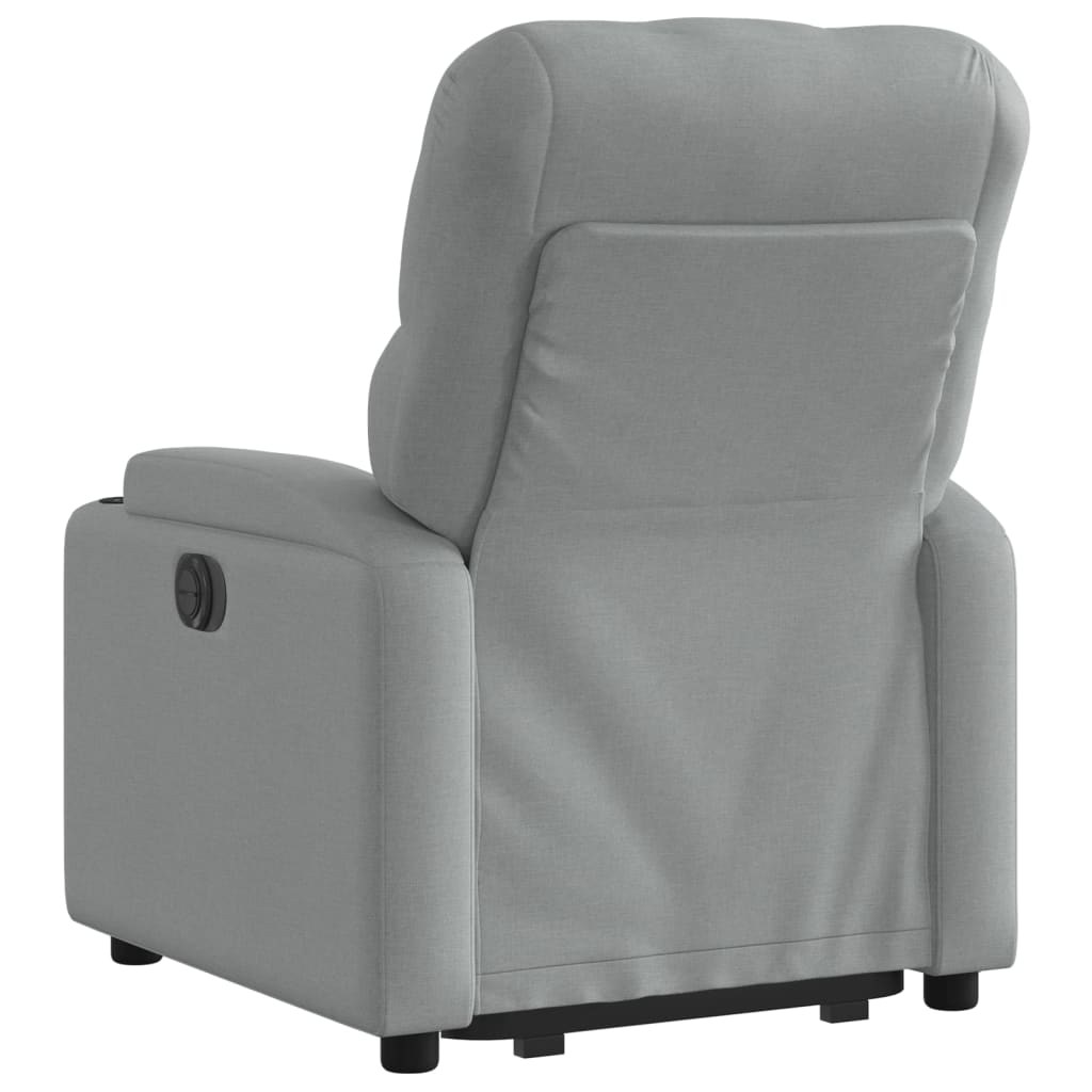 Fauteuil inclinable électrique gris clair tissu - XIOS