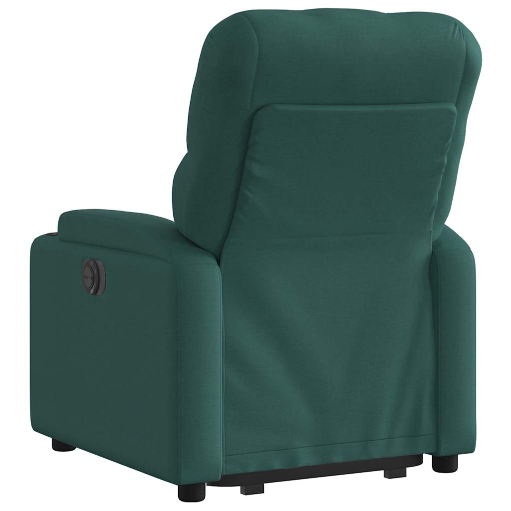 Fauteuil inclinable électrique vert foncé tissu - XIOS